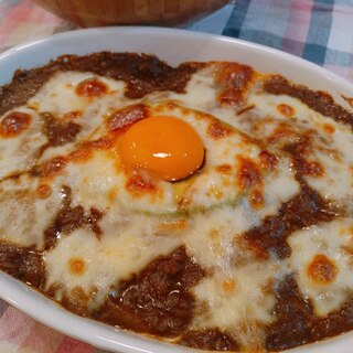 キーマカレーリメイク！アボカド焼きカレードリア☆